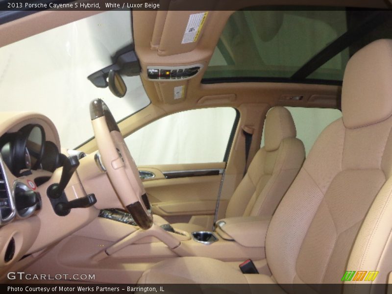 White / Luxor Beige 2013 Porsche Cayenne S Hybrid