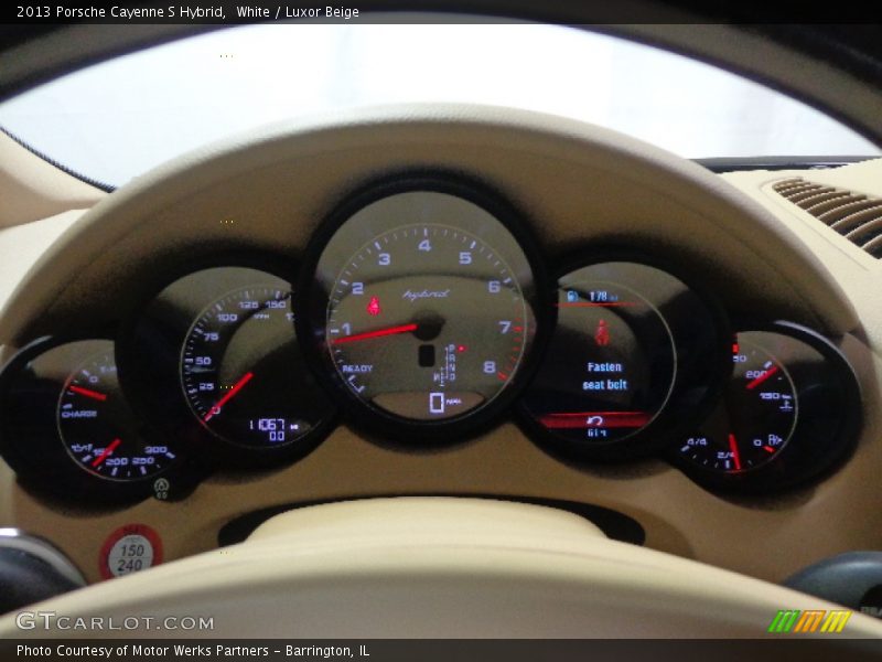 White / Luxor Beige 2013 Porsche Cayenne S Hybrid