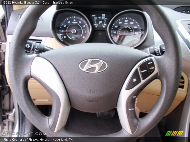 Desert Bronze / Beige 2012 Hyundai Elantra GLS