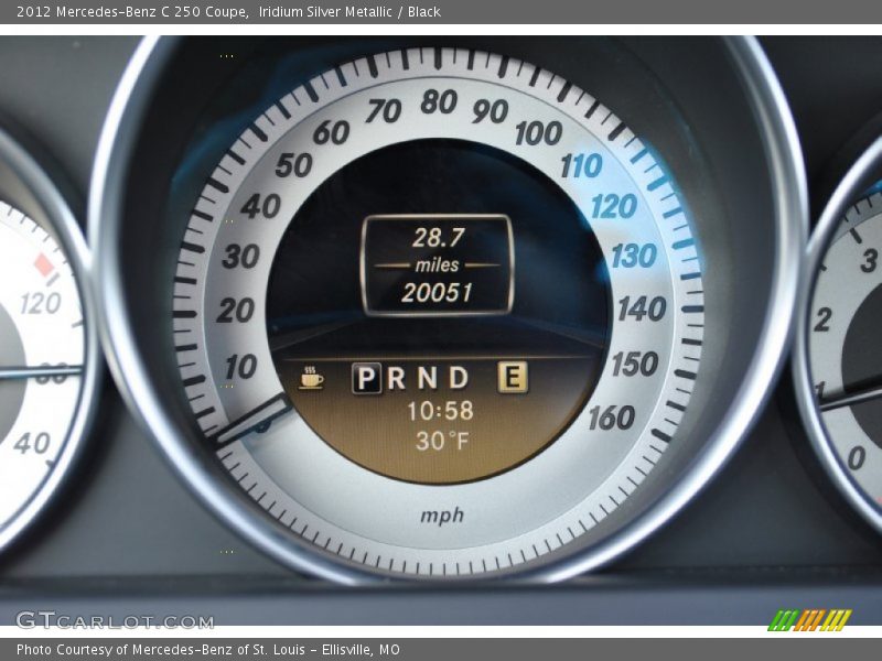 Iridium Silver Metallic / Black 2012 Mercedes-Benz C 250 Coupe