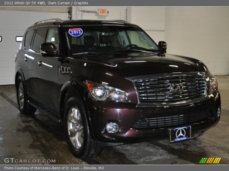 Dark Currant / Graphite 2012 Infiniti QX 56 4WD