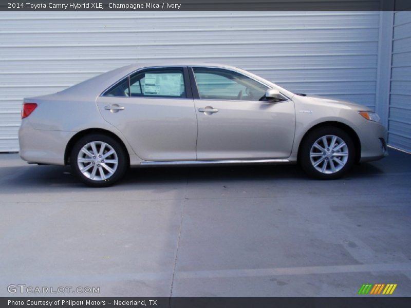 Champagne Mica / Ivory 2014 Toyota Camry Hybrid XLE
