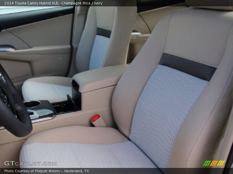Champagne Mica / Ivory 2014 Toyota Camry Hybrid XLE