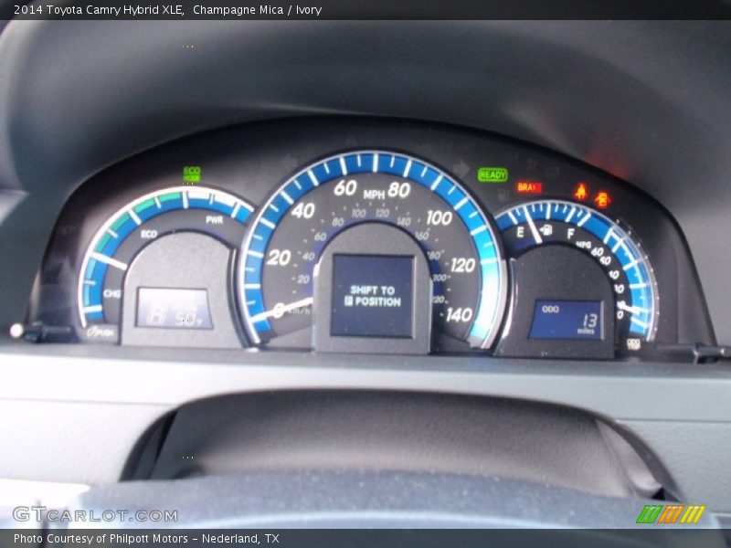Champagne Mica / Ivory 2014 Toyota Camry Hybrid XLE