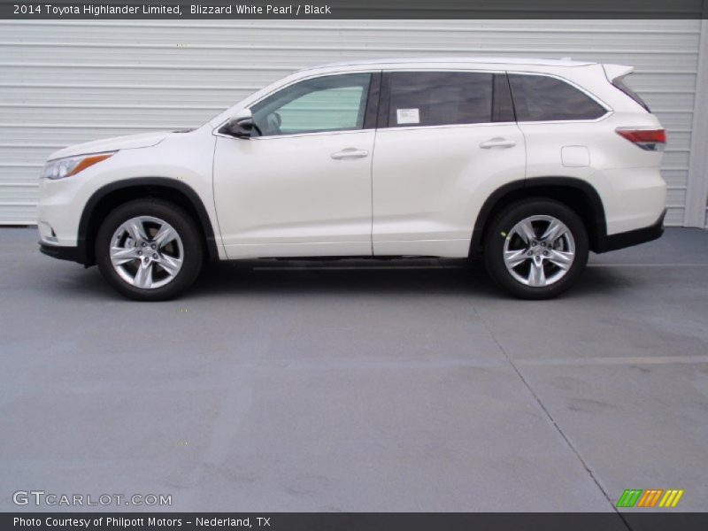 Blizzard White Pearl / Black 2014 Toyota Highlander Limited