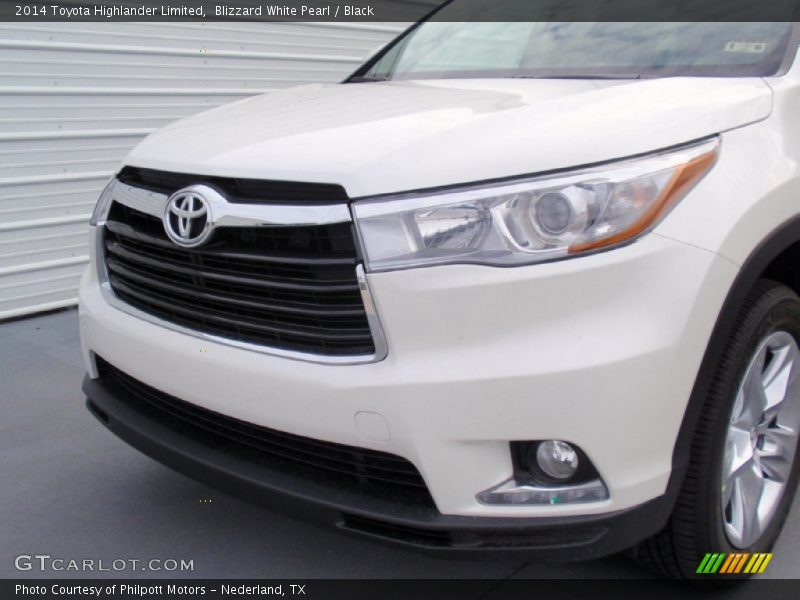 Blizzard White Pearl / Black 2014 Toyota Highlander Limited