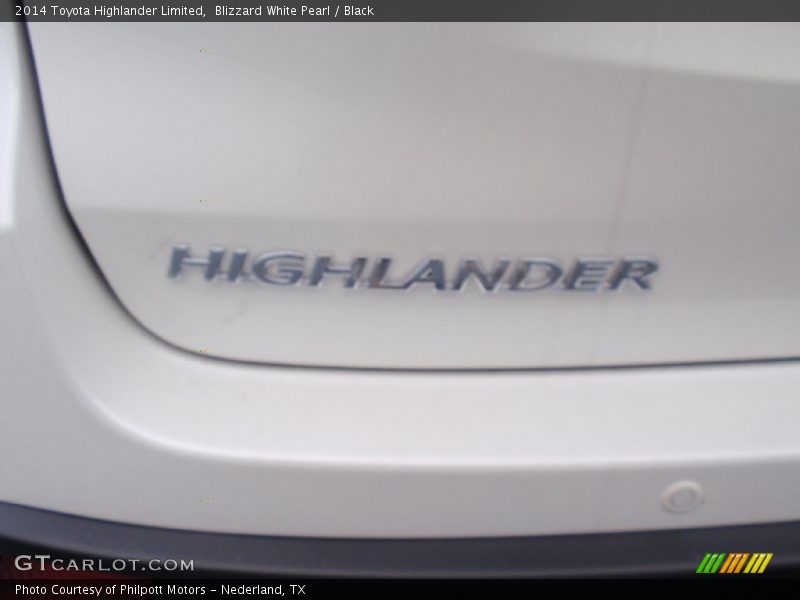 Blizzard White Pearl / Black 2014 Toyota Highlander Limited