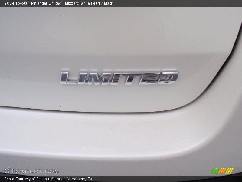 Blizzard White Pearl / Black 2014 Toyota Highlander Limited
