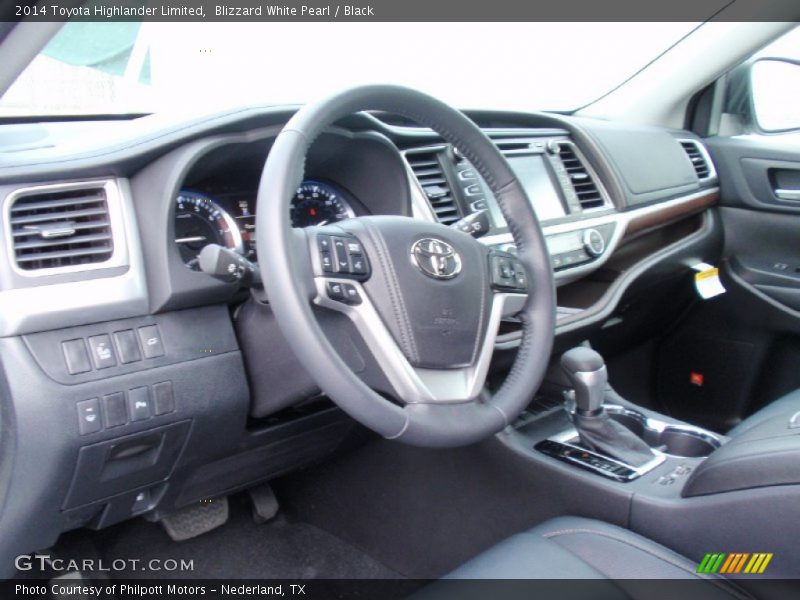 Blizzard White Pearl / Black 2014 Toyota Highlander Limited