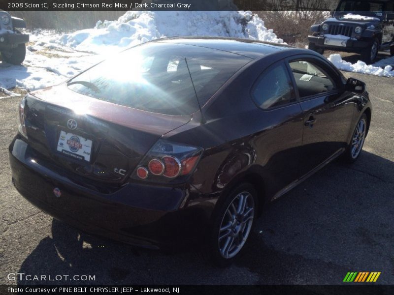 Sizzling Crimson Red Mica / Dark Charcoal Gray 2008 Scion tC