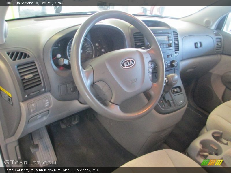 White / Gray 2006 Kia Sedona LX
