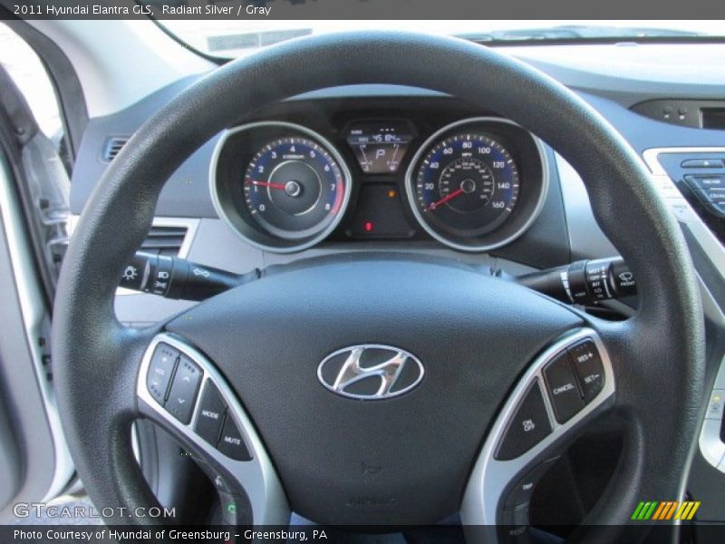 Radiant Silver / Gray 2011 Hyundai Elantra GLS