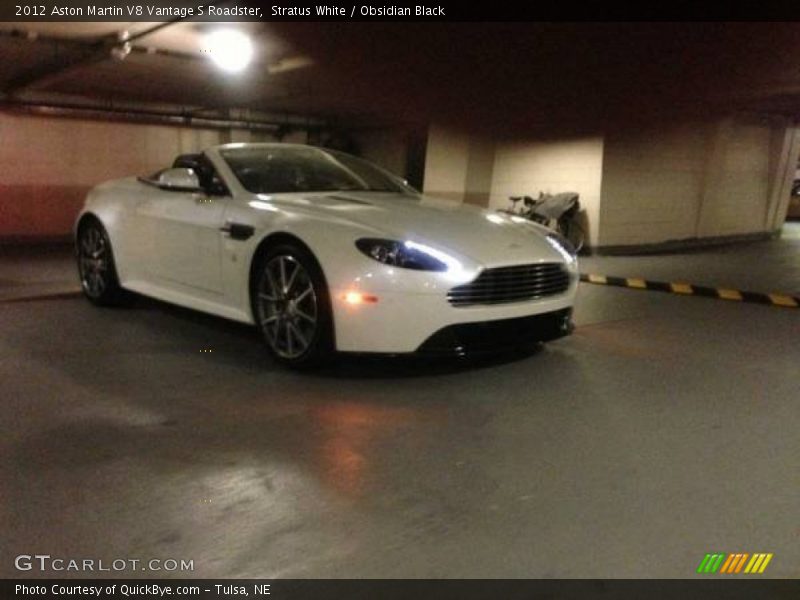 Stratus White / Obsidian Black 2012 Aston Martin V8 Vantage S Roadster