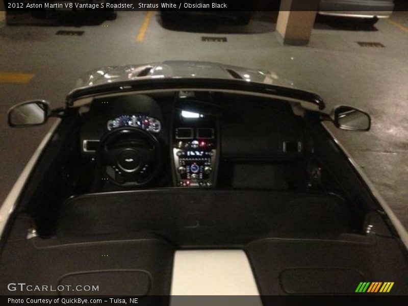 Stratus White / Obsidian Black 2012 Aston Martin V8 Vantage S Roadster