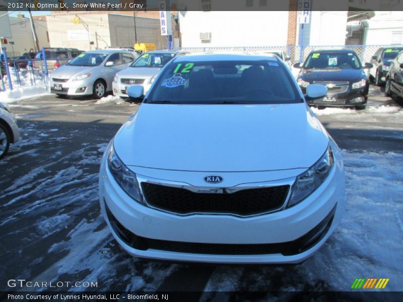 Snow White Pearl / Gray 2012 Kia Optima LX