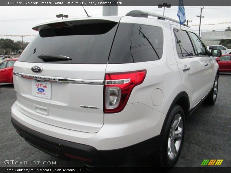 White Platinum Tri-Coat / Charcoal Black 2013 Ford Explorer Limited