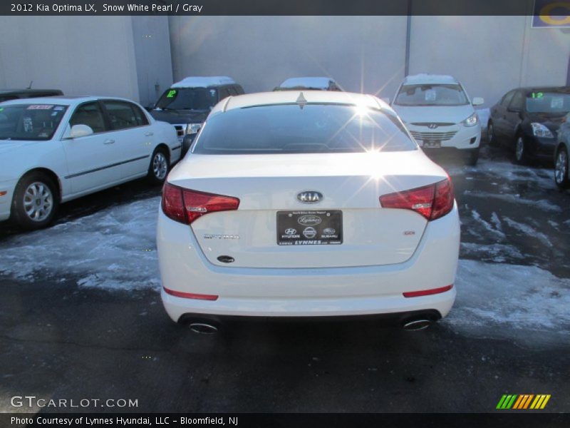 Snow White Pearl / Gray 2012 Kia Optima LX
