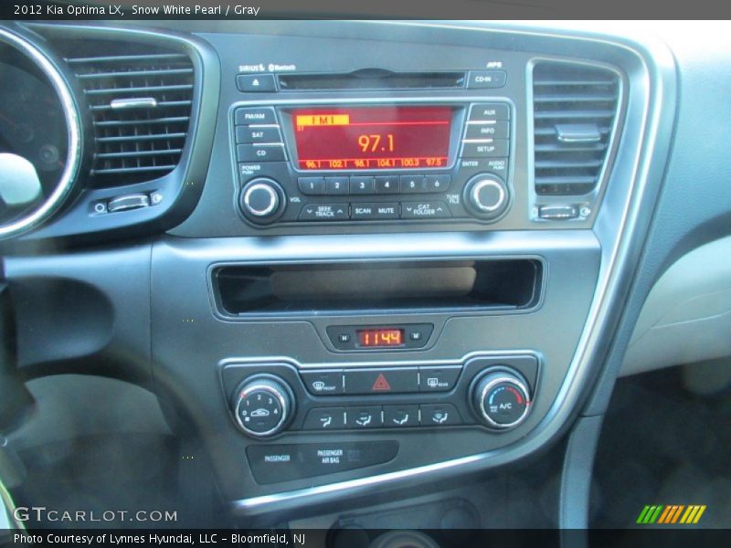 Snow White Pearl / Gray 2012 Kia Optima LX