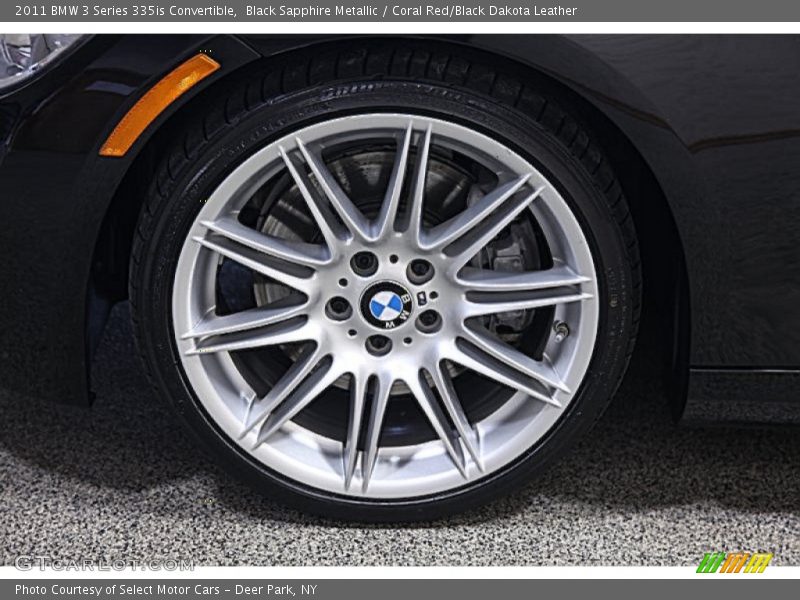 Black Sapphire Metallic / Coral Red/Black Dakota Leather 2011 BMW 3 Series 335is Convertible