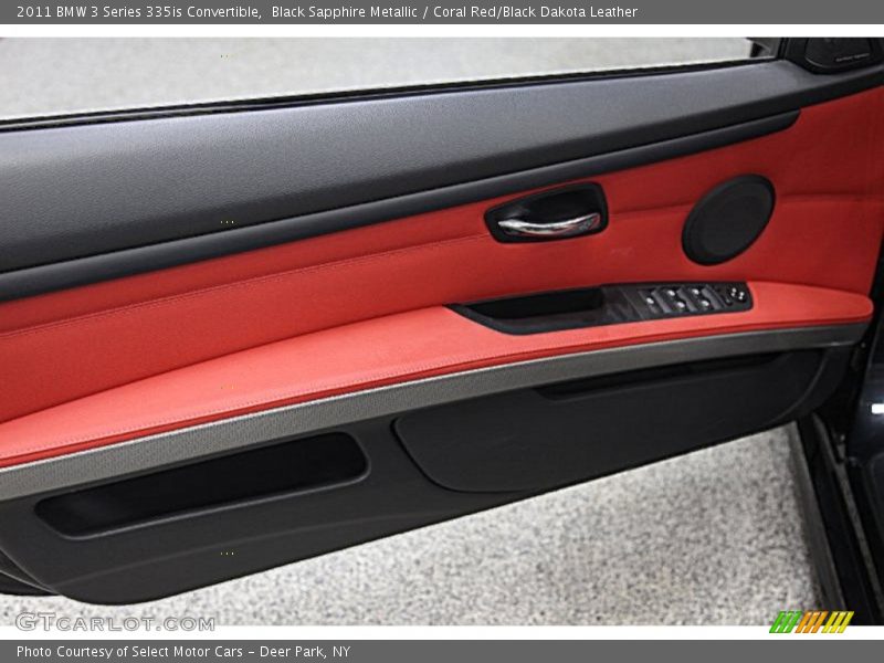 Black Sapphire Metallic / Coral Red/Black Dakota Leather 2011 BMW 3 Series 335is Convertible