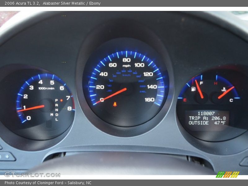 Alabaster Silver Metallic / Ebony 2006 Acura TL 3.2