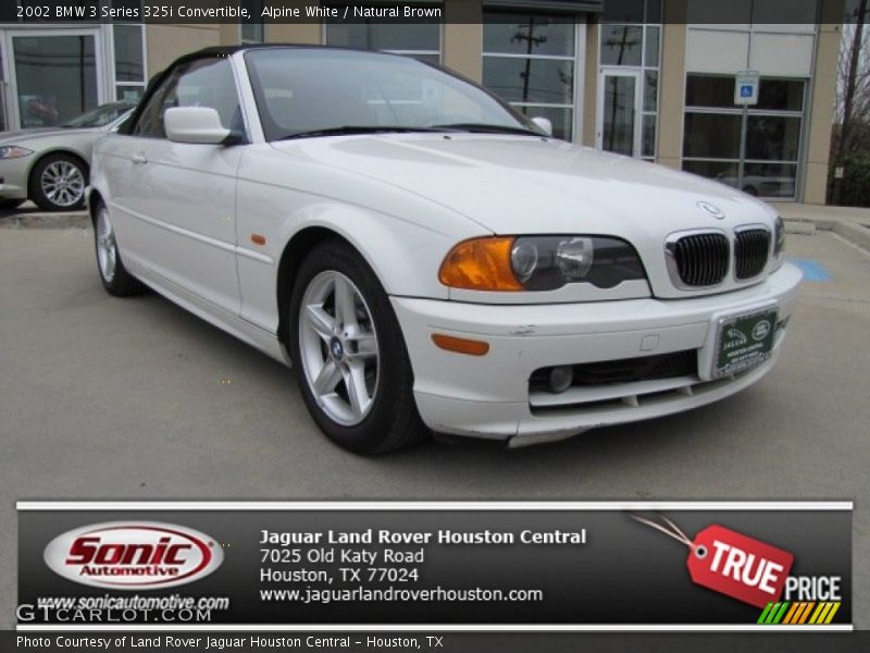 Alpine White / Natural Brown 2002 BMW 3 Series 325i Convertible