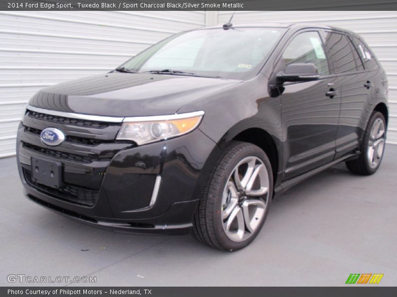 Tuxedo Black / Sport Charcoal Black/Silver Smoke Metallic 2014 Ford Edge Sport