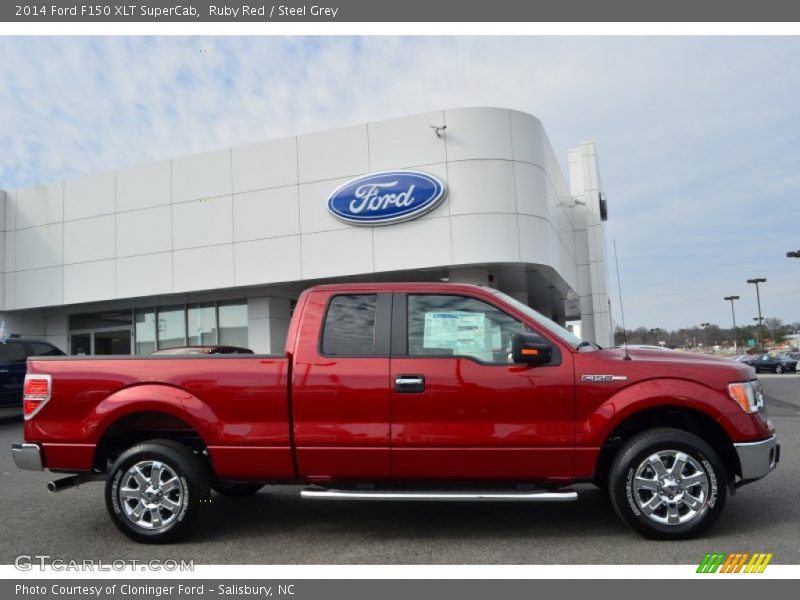 Ruby Red / Steel Grey 2014 Ford F150 XLT SuperCab