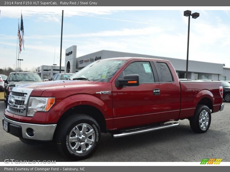 Ruby Red / Steel Grey 2014 Ford F150 XLT SuperCab
