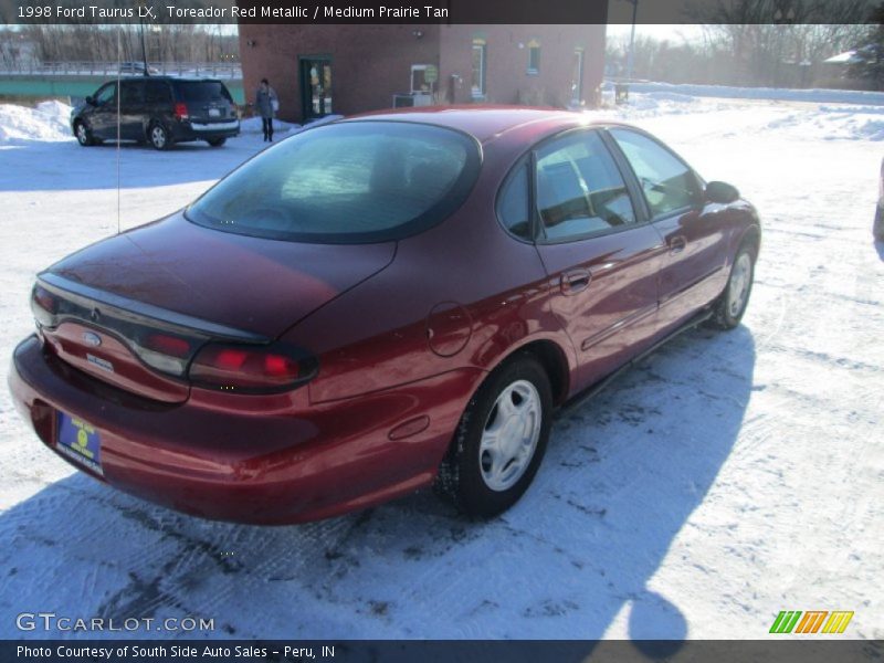 Toreador Red Metallic / Medium Prairie Tan 1998 Ford Taurus LX