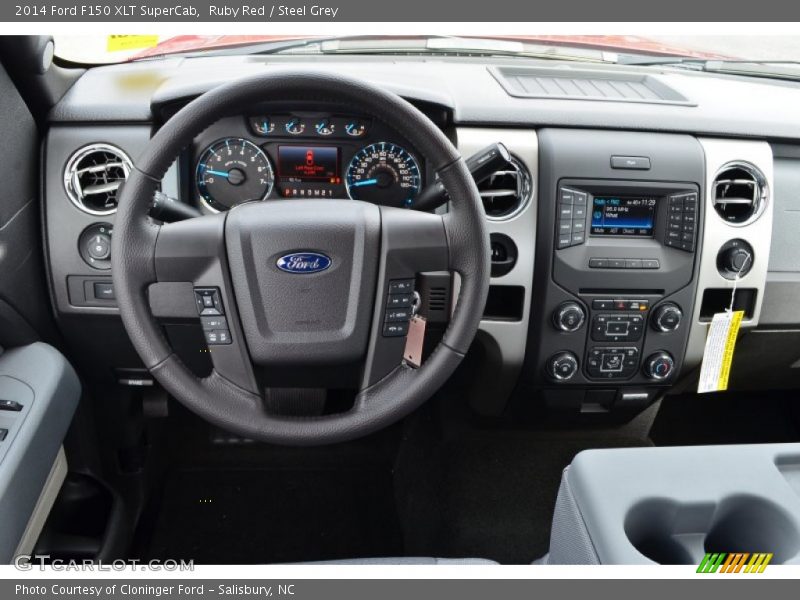 Ruby Red / Steel Grey 2014 Ford F150 XLT SuperCab