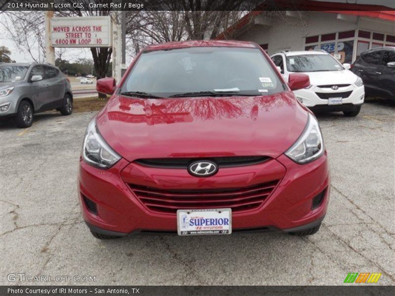 Garnet Red / Beige 2014 Hyundai Tucson GLS