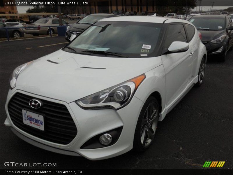 Elite White / Black 2014 Hyundai Veloster Turbo