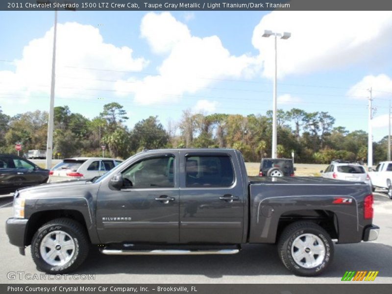 Taupe Gray Metallic / Light Titanium/Dark Titanium 2011 Chevrolet Silverado 1500 LTZ Crew Cab