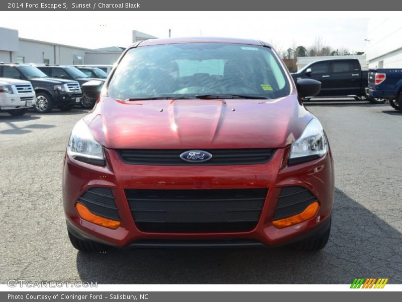 Sunset / Charcoal Black 2014 Ford Escape S
