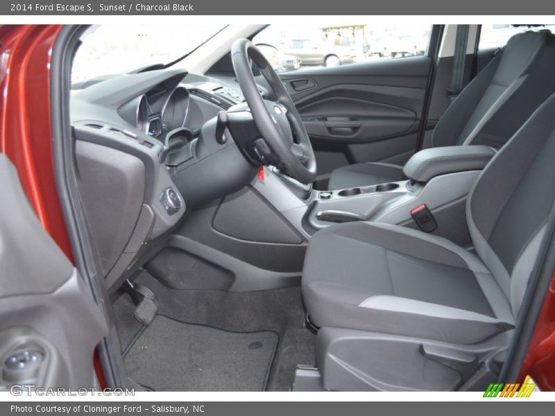 Sunset / Charcoal Black 2014 Ford Escape S