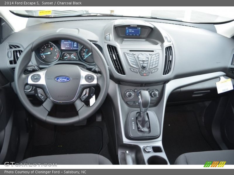 Sunset / Charcoal Black 2014 Ford Escape S
