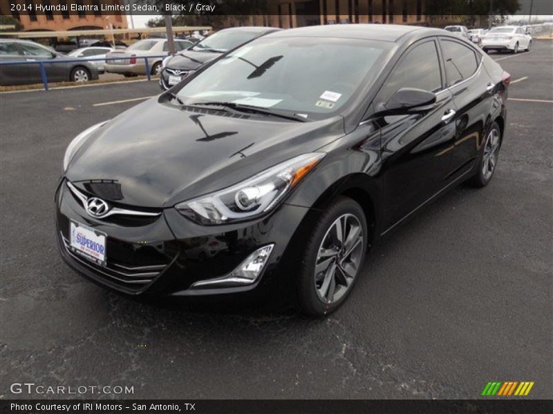 Black / Gray 2014 Hyundai Elantra Limited Sedan