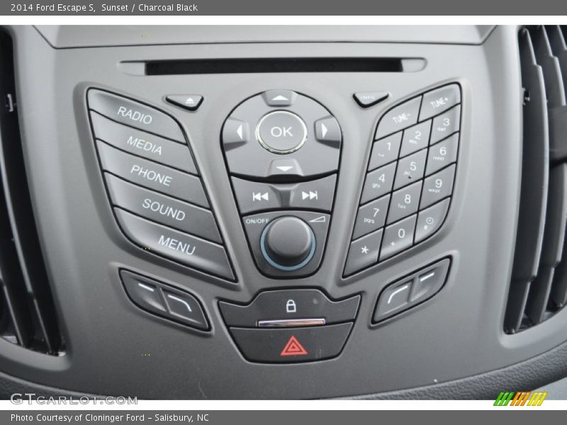 Sunset / Charcoal Black 2014 Ford Escape S