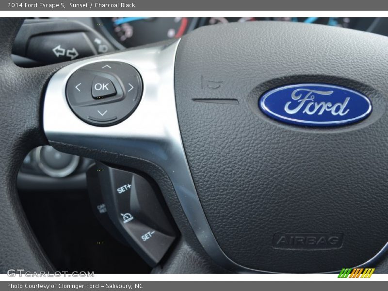 Sunset / Charcoal Black 2014 Ford Escape S