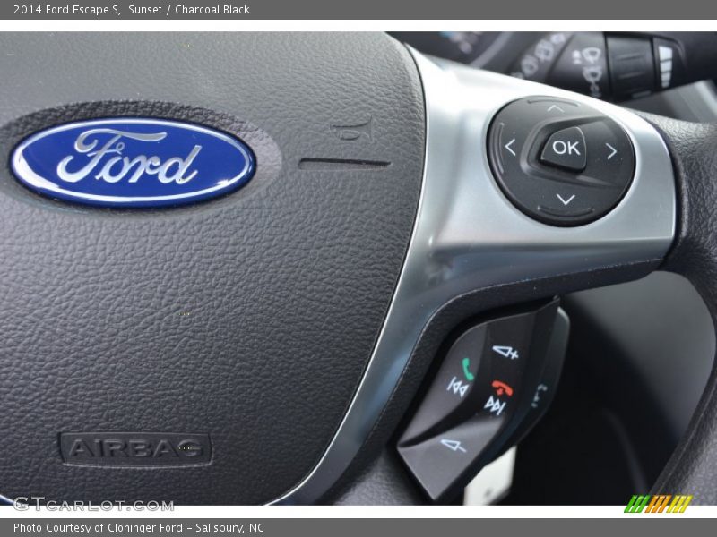 Sunset / Charcoal Black 2014 Ford Escape S