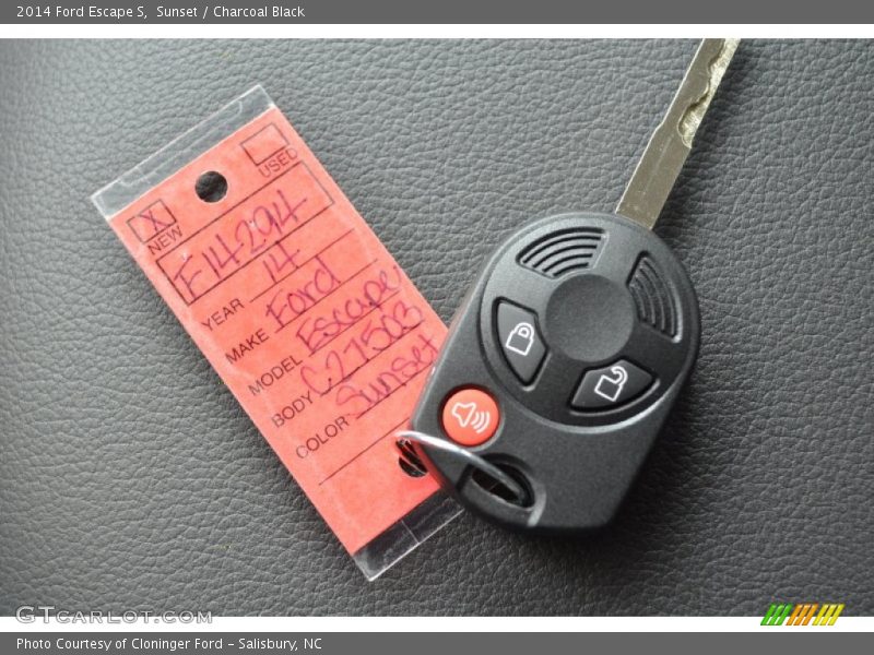 Sunset / Charcoal Black 2014 Ford Escape S