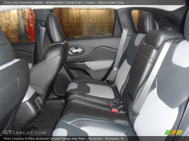 Brilliant Black Crystal Pearl / Iceland - Black/Iceland Gray 2014 Jeep Cherokee Limited