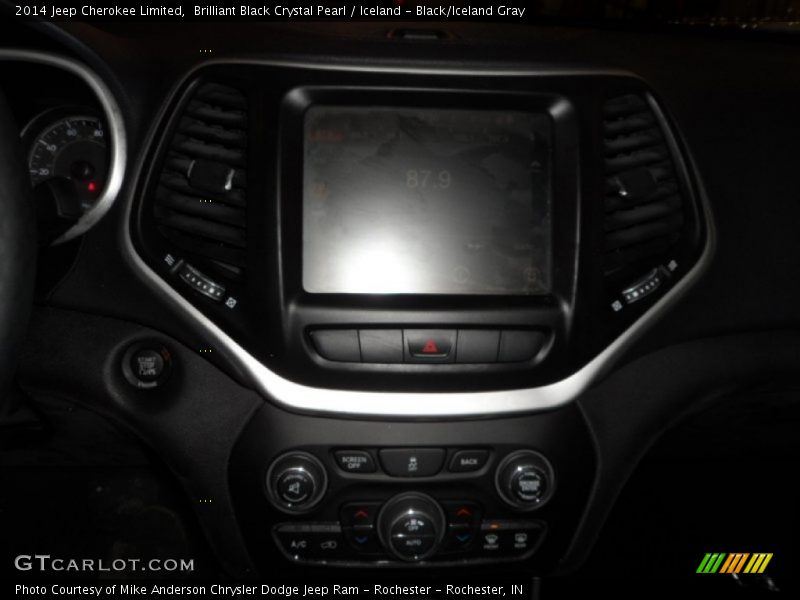 Brilliant Black Crystal Pearl / Iceland - Black/Iceland Gray 2014 Jeep Cherokee Limited