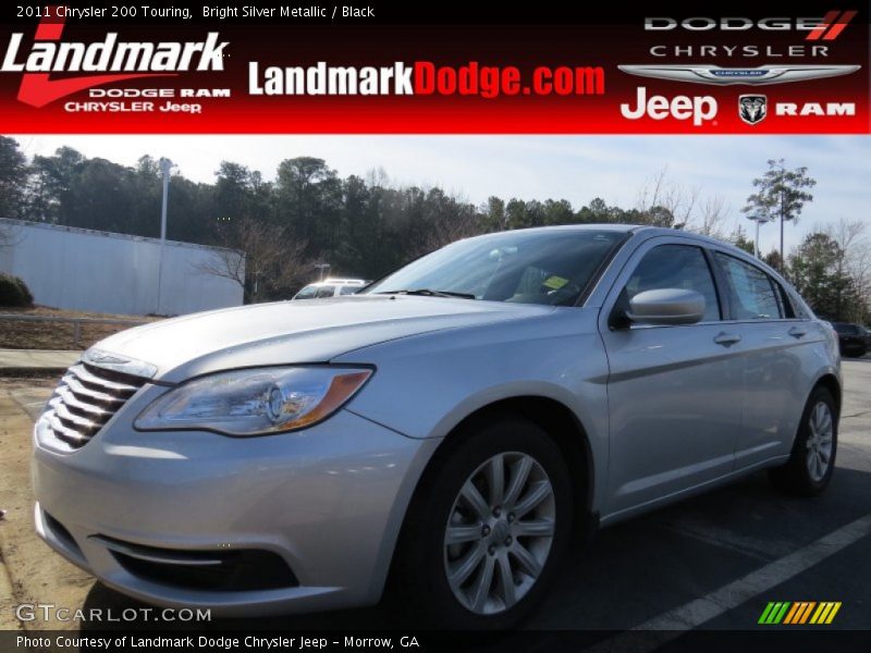 Bright Silver Metallic / Black 2011 Chrysler 200 Touring