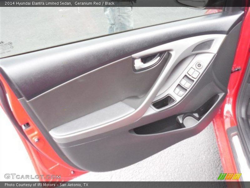 Geranium Red / Black 2014 Hyundai Elantra Limited Sedan
