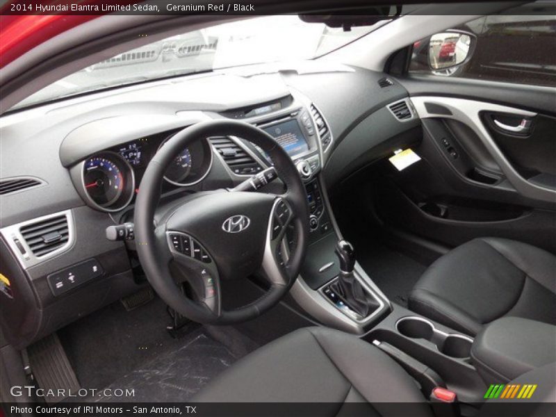 Geranium Red / Black 2014 Hyundai Elantra Limited Sedan