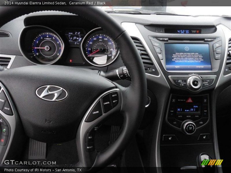 Geranium Red / Black 2014 Hyundai Elantra Limited Sedan