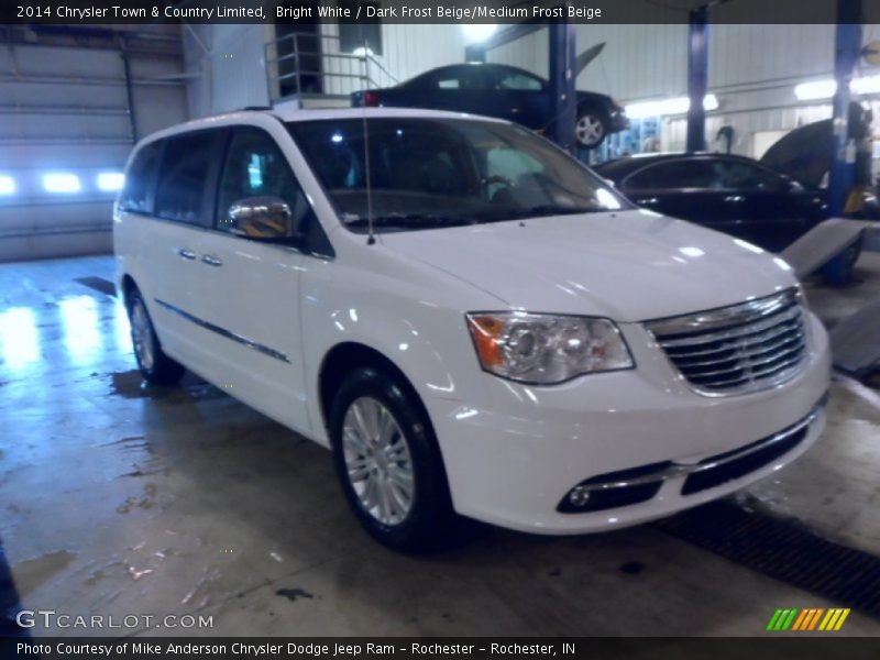 Bright White / Dark Frost Beige/Medium Frost Beige 2014 Chrysler Town & Country Limited