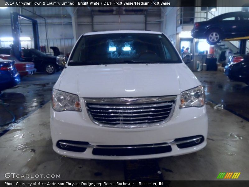 Bright White / Dark Frost Beige/Medium Frost Beige 2014 Chrysler Town & Country Limited
